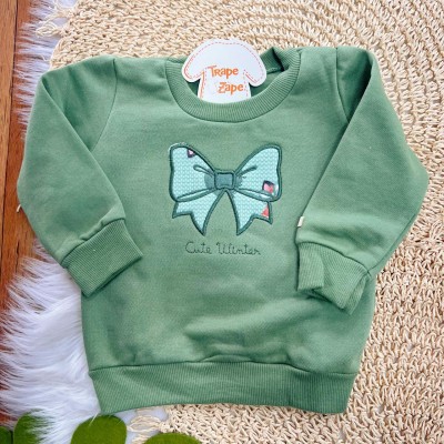 Conj. Casaco de Moletom Cute Winter e Calça Raposinha - Verde